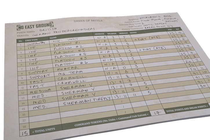 Order of Battle A4 Pad